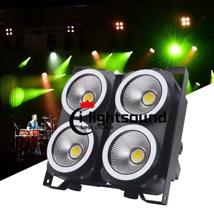 Cob Led Blinder 4 Eyes 4x 100w Audience background Light DMX with rgb stripes - Image 3 of 4