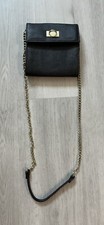 STEVE MADDEN Black Crossbody Bag Wallet Gold Chain New Good Condition Casual