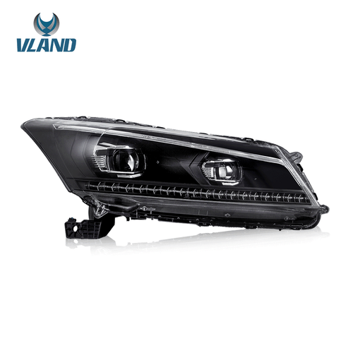 Headlight Assembly Set For 2008-2012 Honda Accord Coupe Demon Eye Left and Right - Foto 2 di 12