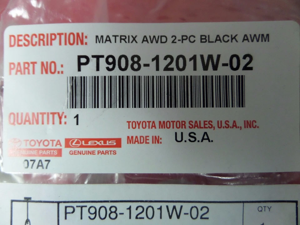 Toyota Matrix 09-11 AWD Front (2) All Weather Floor Mats Set Genuine OEM OE — 第 4/4 张图片