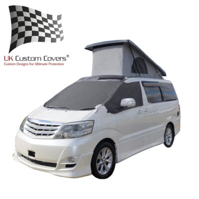 Toyota Alphard Display Wrap Frost Cover Windschutzscheibe Tailliert Dunkelgrau