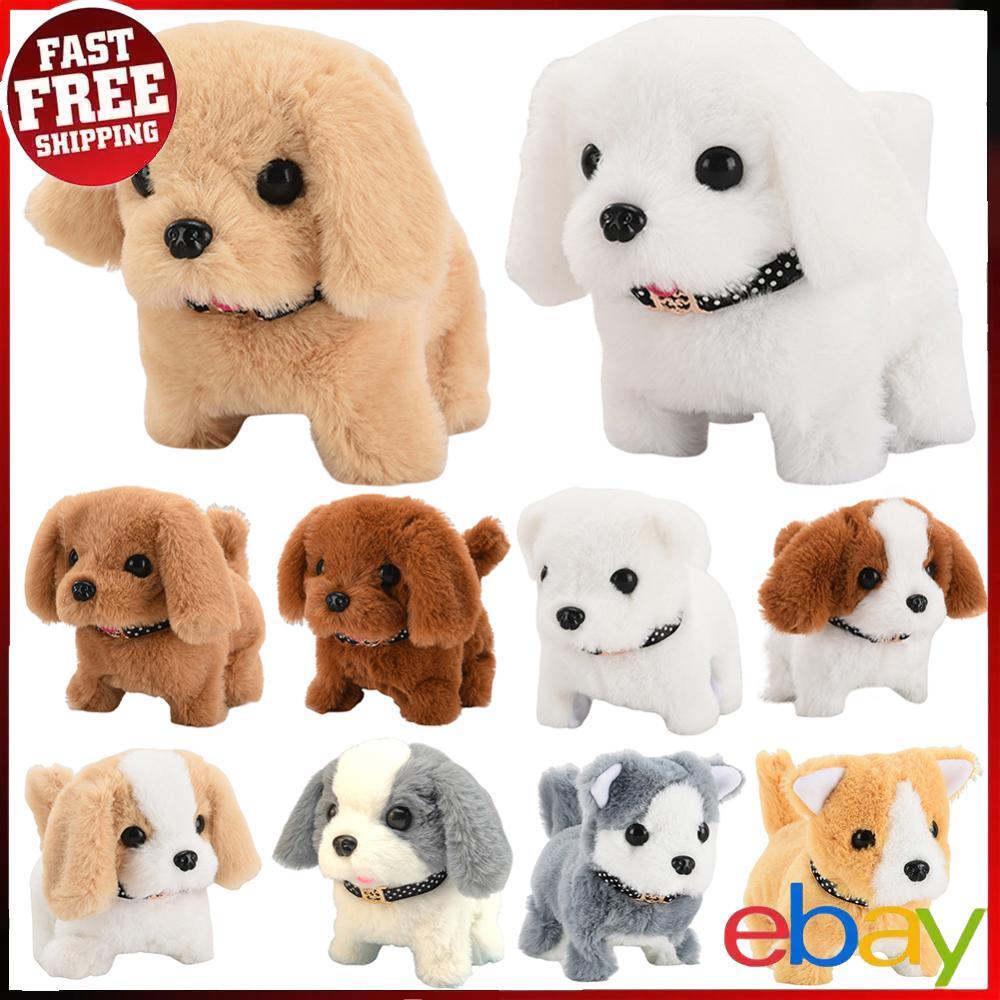 Walking Barking Puppy Battery Powered Wagging Puppy Dog Plush Toy for Kids Child