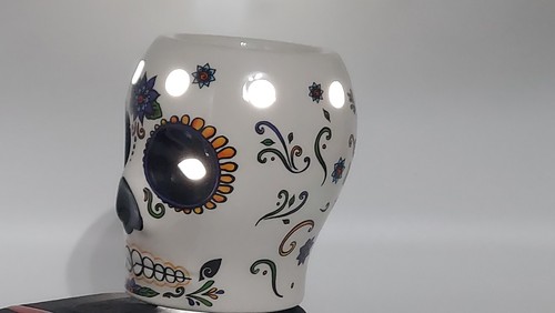 Day of the Dead Día de Muertos Skull Wax Warmer (Incomplete) For Decor Only - Picture 5 of 11