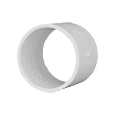 Charlotte Pipe 2 in. DWV Repair Hub x Hub Coupling PVC White - PVC001300800HA