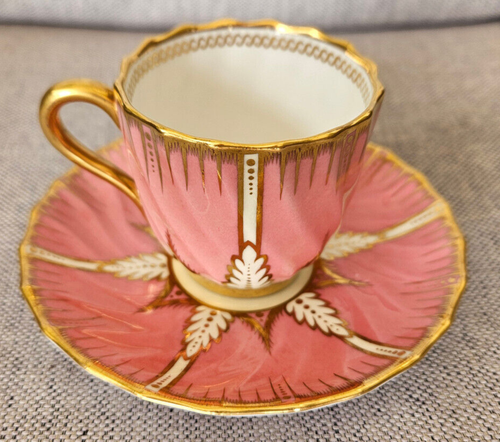 Copelands Spode England Antique 1800s Art Deco Demitasse Teacup and Saucer Set - Picture 10 of 10