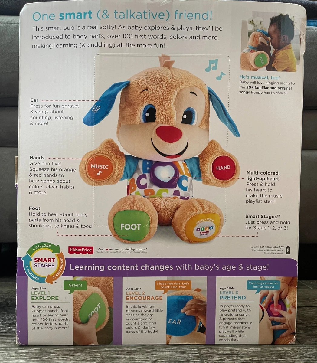 Fisher-Price Plush Baby Toy With Lights And Smart Stages Learning Content,  Laugh & Learn Puppy