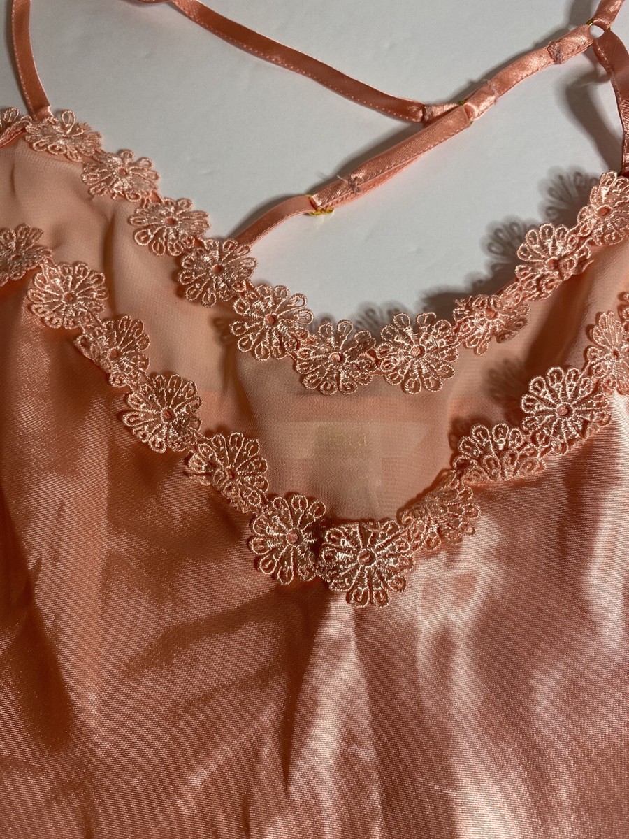 Flora Sexy Lingerie Peach Women's Medium Lovely Lace Accent Retails $98 |  eBay