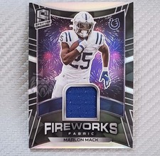 Marlon Mack SP 25/99📈2020 Spectra Fireworks Fabric Relic Silver Prizm #12 Colts