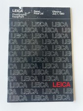 Leica Camera Photographic Equipment Retail Price List Manual Leitz Vintage 1983