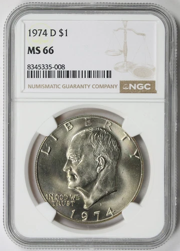 1974-D Eisenhower Ike Copper-Nickel Clad $1 MS 66 NGC