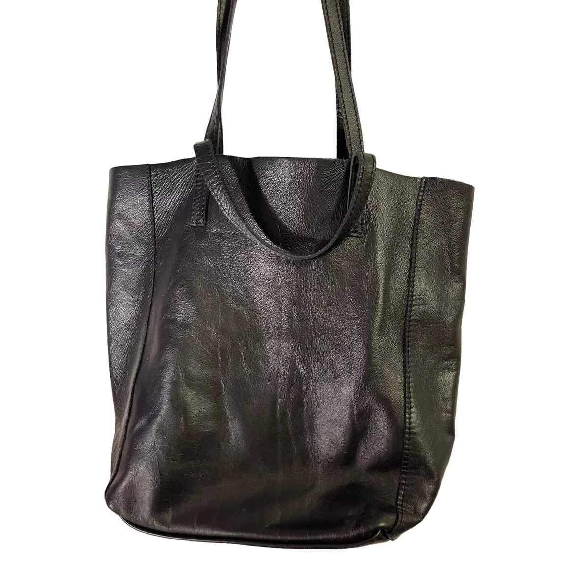 Long leather bag deals