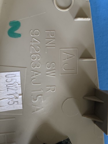 Interruptor de ventana puerta trasera izquierda subaru 10-14 con bisel fabricante de equipos originales 94263aj15a - Imagen 6 de 8
