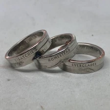 National Park Quarter Ring (Made with actual quarter) Handmade Band
