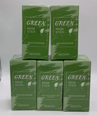 Green Tea Clay Mask Stick Facial Deep Cleansing Oil Pore Acne Remover/5 Pack