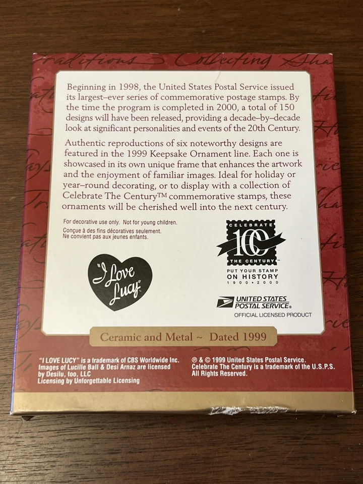 I Love Lucy Celebrate Hallmark Keepsake Ornament The Century Collection 1999 Foto 2 de 3