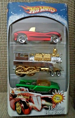 HOT WHEELS HOLIDAY HOT RODS 2007 PACK OF 3 RAIL RODDER JESTER