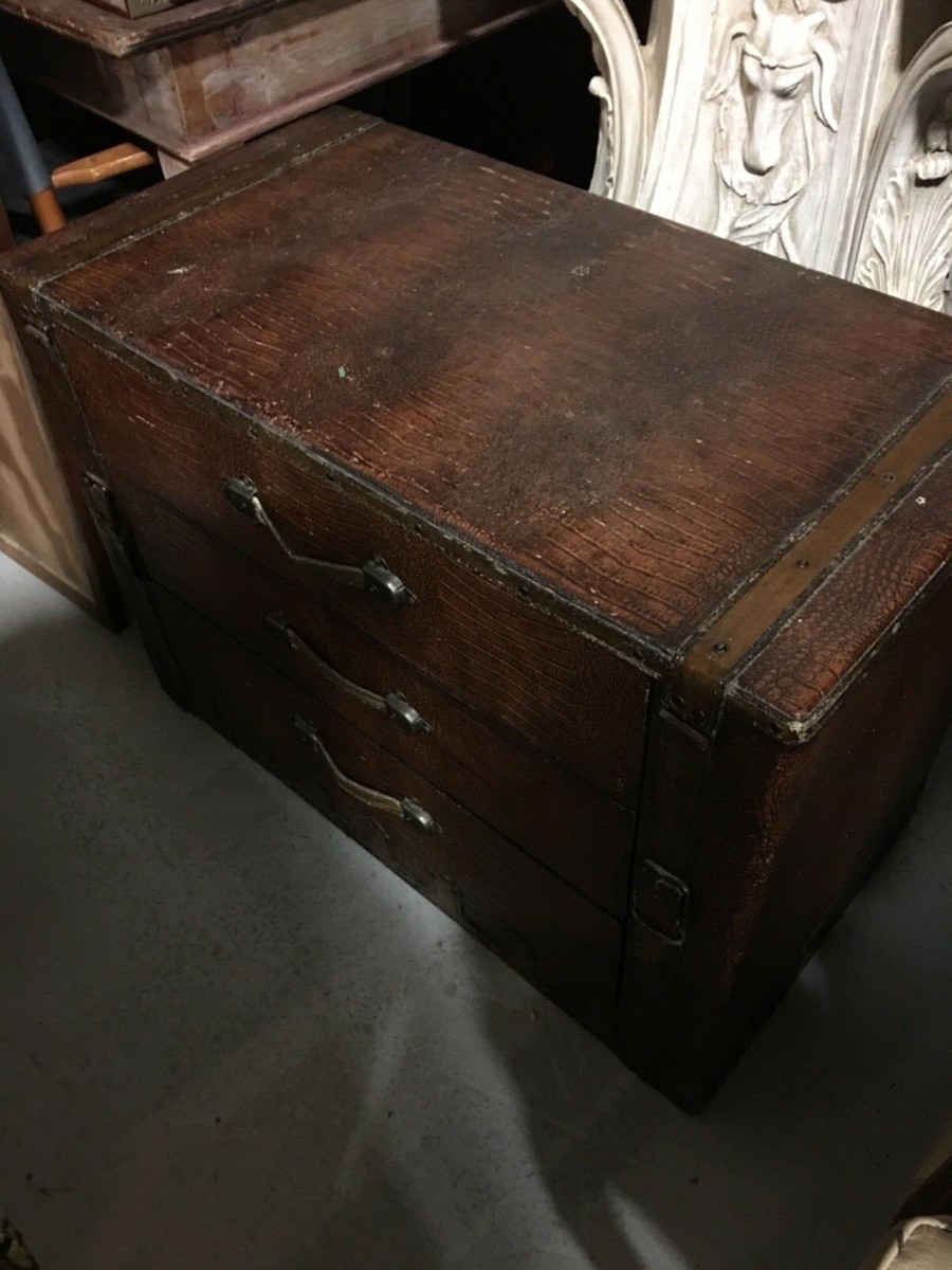 Leather alligator chest bureau dresser SALE Leather alligator chest bureau dresser SALE