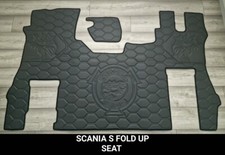 SCANI S CAB TRUCK GREY Premium HONEYCOMBStitch Floor Mat Fold Up Passenger Sea