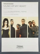 Music Of My Heart Estefan NSYNC Timberlake Sheet Music Piano Guitar Pop 1999 