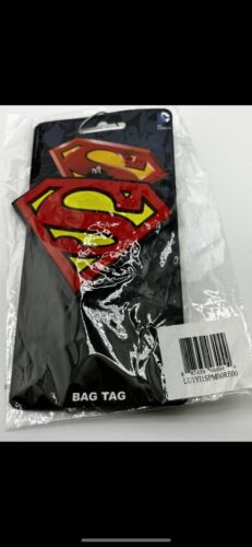 DC Comics Superman Torba bagażowa Etykieta Plecak - RZADKI PROTOTYP NOWY - Zdjęcie 1 z 2
