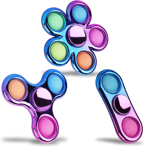 Paquete de 3 hilanderos Pop Fidget para regalos de fiesta|Juguetes a granel inquietos a mano para aula - Imagen 9 de 12