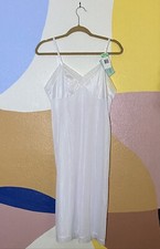 Vintage Vanity Fair White Half Slip Silky 36 Nylon Lingerie Sissy Short NOS