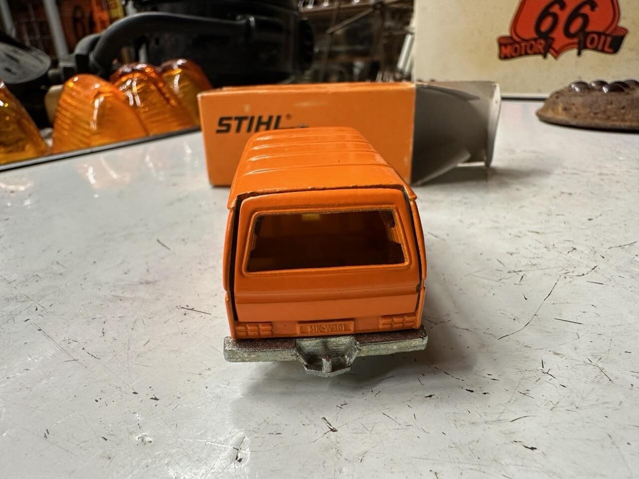 Vintage SIKU 1331 Volkswagen Transporter Bus STIHL 1980s Promo VERY RARE w  BOX!