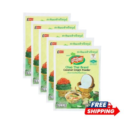 5x Chao Thai Coconut Cream Powder 60g Instant Coconut Milk Cooking Baking