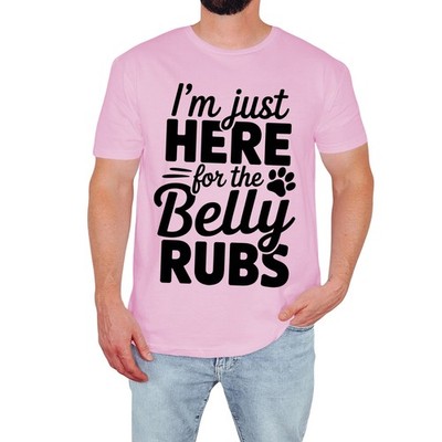 Lustiges Hundeliebhaber Herren T-Shirt Hier für den Bauch reibt Tierliebhaber Geschenk