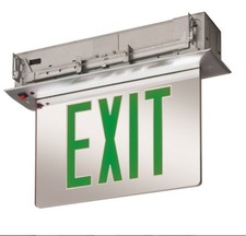 Letrero de salida Lithonia Lighting EDGR-2-GMR-M4 120/277V~ 2 caras LED borde iluminado nuevo