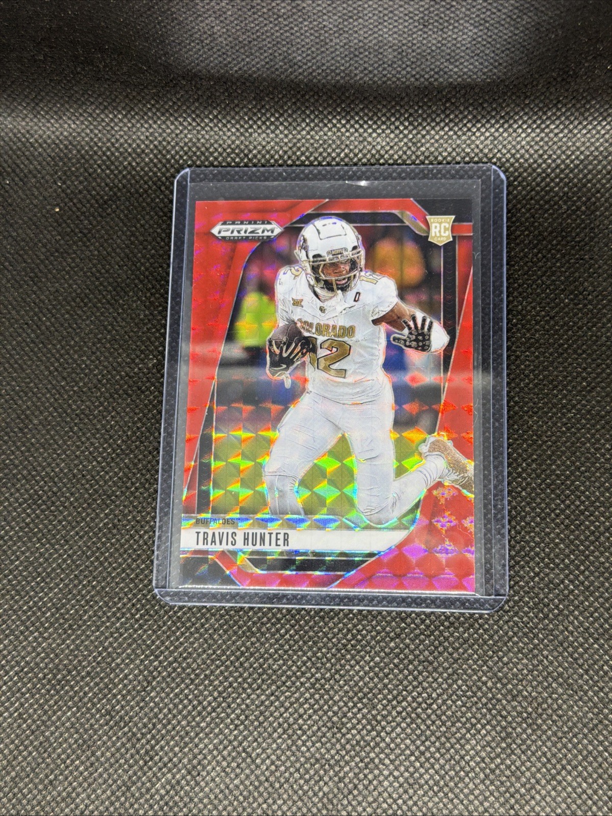 2025 Panini Prizm Draft Picks Travis Hunter #21 Red Finite 061/125 Jaguars