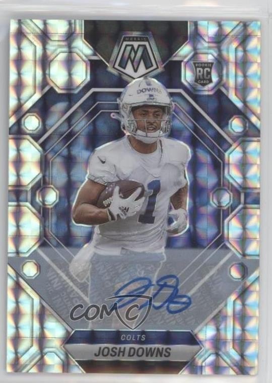 2023 Panini Mosaic Rookies Prizm Josh Downs #339 Rookie Auto RC 06or