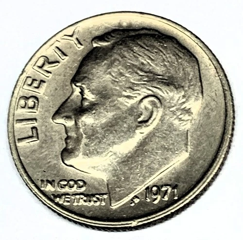 # C155    U.S.   ROOSEVELT DIME    COIN,  1971