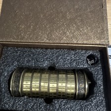 Da Vinci Code Cryptex Lock Puzzle Box with Hidden Compartment and LOTR Rings