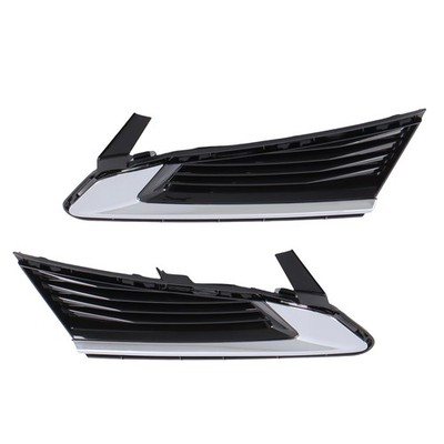 LABLT Fog Light Black Cover For 2014-2019 Cadillac CTS w/Chrome Trim Right&Left