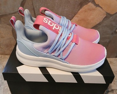 Adidas Lite Racer Adapt 7.0 Kids SIZE 3 NEW Shoes Pink Blue Slip in Sportswear