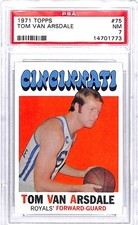 1971 Topps #75 Tom Van Arsdale Cincinnati Royals Basketball Card PSA 7 NM