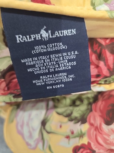 NEW RALPH LAUREN KATHLEEN COMFORTER Yellow Cabbage Rose Floral Full/Queen NWOT - Picture 6 of 7