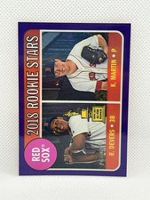 2018 Topps Heritage Rafael Devers Kyle Martin Chrome RC Purple Refractor THC-189