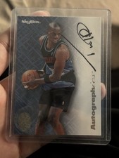1996-97 Skybox Premium - Autographics Tyrone Hill Black Ink (AU)