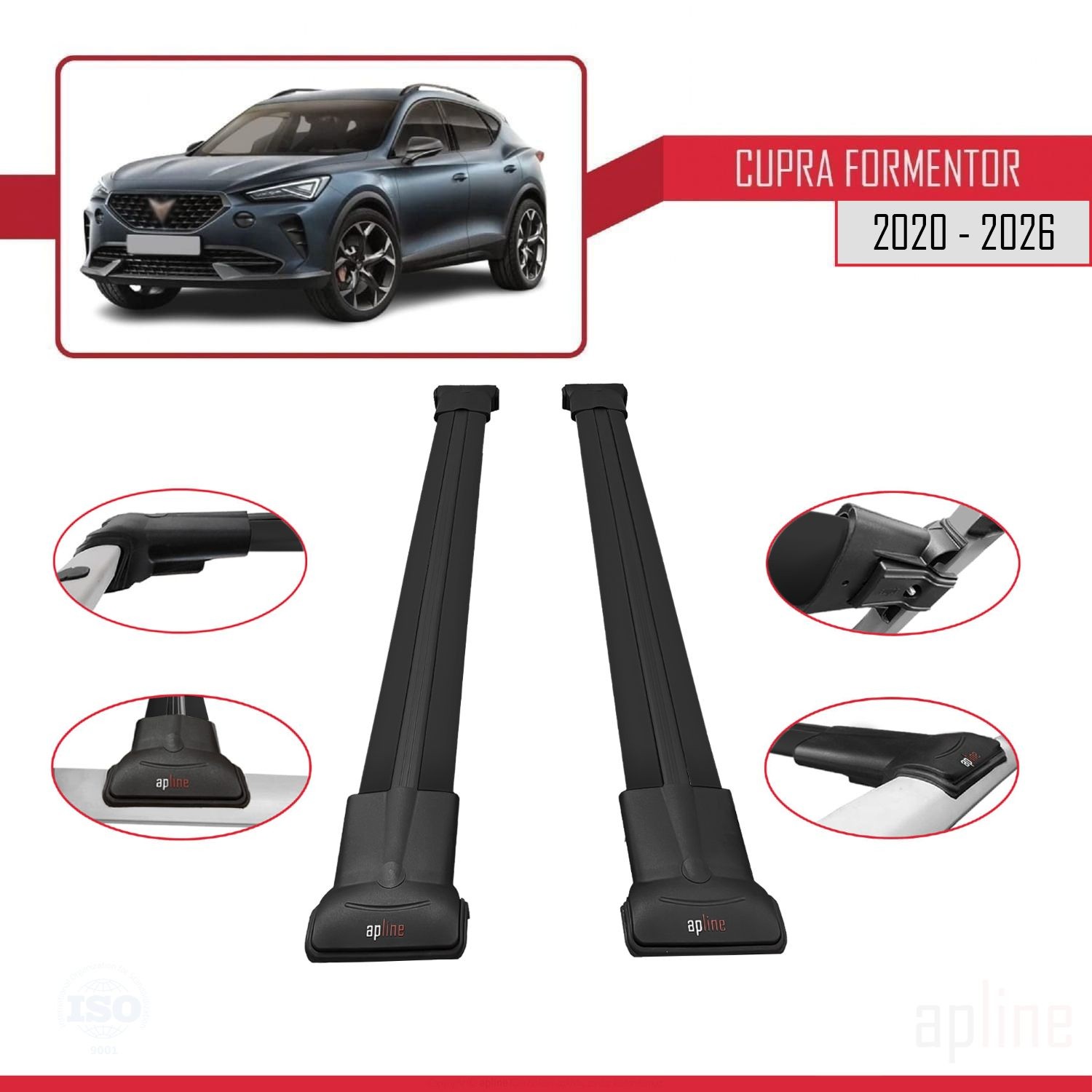 Barres de toit Cupra Formentor 2020-2026 pour transporter vos vélos et skis