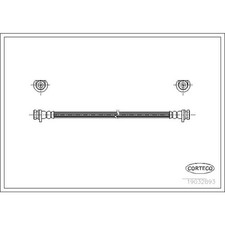 1x ORIGINAL® Corteco Bremsschlauch Hinten für Honda CIVIC VI Hatchback CRX III