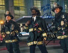 Jesse Spencer, Taylor Kinney, Eamonn Walker Chicago Fire Signed 10x8 Photo