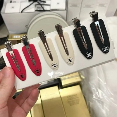 Chanel Beaute Hair Pin/Clip Black/White/Red 6pc Boxed Set GWP