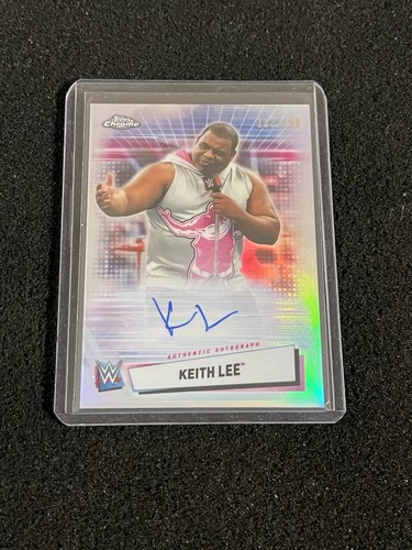 Keith Lee 2021 Topps Finest WWE Roster Autograph Refractor #d /199 Auto