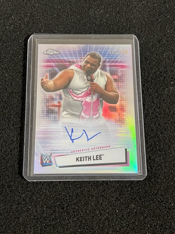 Keith Lee 2021 Topps Finest WWE Roster Autograph Refractor #d /199 Auto