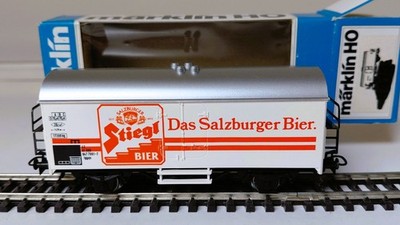  Märklin H0 4415 Bierwagen ''Stiegl Bier '' der ÖBB - Guter Zustand in OVP  