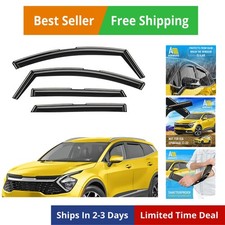 Extra Durable Window Deflectors in-Channel Window Visors Rain Guards Fit for ...