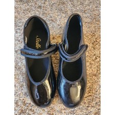 Stelle Girls Black Patent Mary Jane Tap Shoes Kids Size 2ML Dance Performance