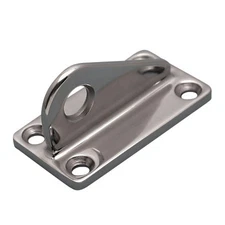 STAINLESS TOW PAD EYE WITH BACKPLATE 3.5"X2", 316 SS